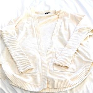 Express | White Oversized Knit Cardigan